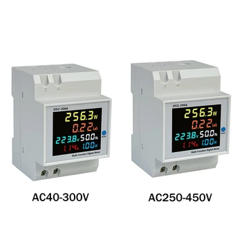 1 Gabalas Din Bėgelio Skaitmeninis Elektros Skaitiklis KWH Elektros Energijos Dažnio Matuoklis AC40-300V