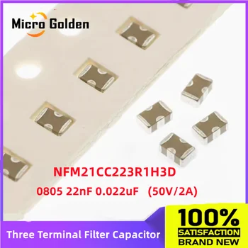 (10-100VNT) 0805 22nF 0.022 uF 50V 2A 2012 SMD Trijų terminalo Filtro Kondensatorius NFM21CC223R1H3D EPI Per Statinio Triukšmo Filtras