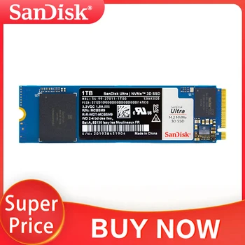 100% Originalios Sandisk Ultra 2 M. NVMe 3D SSD 500GB 1 TB 2TB Vidinio Kietojo Disko Kietąjį Diską M2 2280 SSD Nešiojamojo kompiuterio Darbalaukį