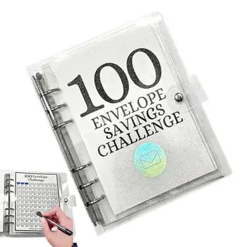 100 Paketas Taupymo Iššūkis Rišikliai Išsaugoti 5050 Biudžeto Planuotojas Knygos Biudžeto Sudarymas Ir Taupyti Pinigus Su Pinigų Vokai