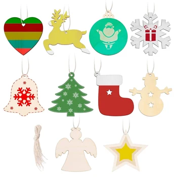 10vnt Mediniu Kalėdų Eglutės Kabinti Ornamentu Karolius, Vestuvės, Kalėdos, Papuošalai Namuose Šalis Naujųjų Metų Navidad Gimdymo Dovanos Vaikams