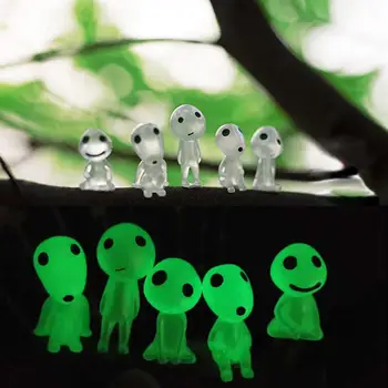 10VNT Medžio Dvasia Princesė Sodo Dekoro Mononoke Mini Veiksmų Skaičius, Švyti Tamsoje Šviesos Medis Lėlės Animacinių filmų Figūrėlės Žaislai