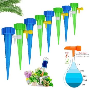 12Pcs Gėlių Sodas Auto Lašelinę Laistymo Laistymo Sistema, Rinkiniai Namų ūkio Augalų ir Gėlių Automatinė Waterer Įrankiai