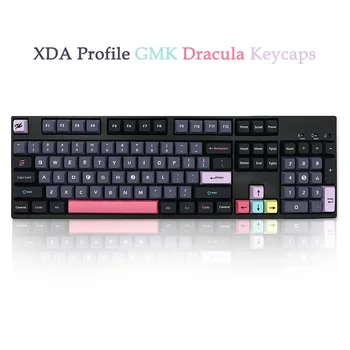133 Klavišus GMK Drakula Keycaps XDA Profilis PBT Dažų Sublimacijos Mechaninė Klaviatūra Keycap Už MX Jungiklis Su 1.75 U 2U Shift