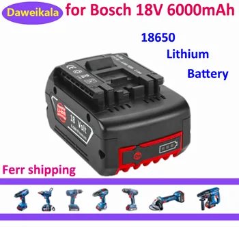 2023 Naujas Įkroviklis Bosch Elektrinis Grąžtas 18V 6000mAh Li-ion Baterija BAT609,BAT609G,BAT618, BAT618G, BAT614 Charger18650