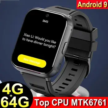 2023 NAUJĄ 4G Telefoną Smart Watch Vyrų 930mAh 4GB 64GB Smartwatch 4 Core MTK6761 PROCESORIUS, 5MP HD Kamera SOS GPS Sporto SIM Kortelės Wi-Fi Geriausias