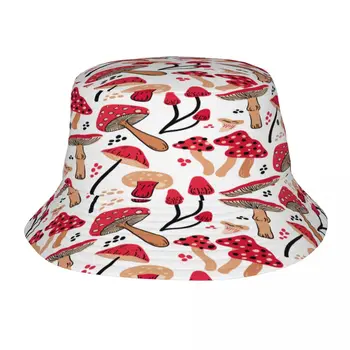 2023 Vyrai Moterys Vasarą, Ranka Tempti Kibirą Grybų Kepurės Bob Žvejys skrybėlę Lauko Kelionių Saulės Skydelis Mados Panama