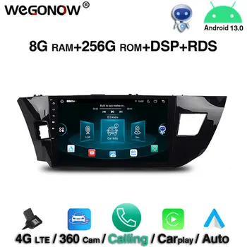360 IPS Android 13.0 Toyota LEVIN 2013 - 2015 8GB RAM 256 GB ROM, 8 esminių Automobilio DVD Grotuvas, Wifi, Bluetooth 5.0 RDS RADIJO, GPS žemėlapis