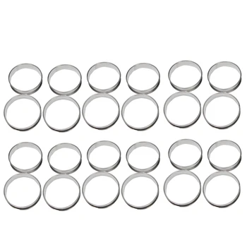 4 Colių Blynai Žiedai Crumpet Žiedai, Nustatyti 60 Nerūdijančio Plieno Keksiukų Formų Žiedai Dvigubo Valcavimo Tortų Žiedai Apvalios Tortų Žiedas