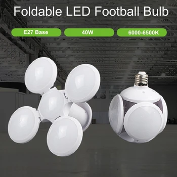 40W LED Sulankstomas Lemputė E27 Futbolo UFO Lempos 110V, 220V Lemputę Namo Kambaryje šaltai Balta Šviesa Downlight