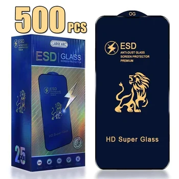 500pcs ESD Grūdintas Stiklas Pilnas draudimas Screen Protector, Plėvelės nuo Sprogimo iPhone 15 Pro Max 14 ir 13 Mini 12 11 XS XR X 8 7 SE