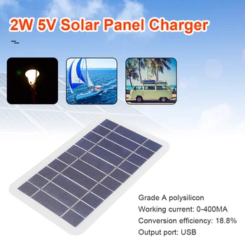 5V 400mA Saulės Skydelio Pakeitimas Profesinės Saulės Sistemos Mobilųjį Telefoną, Baterijos Įkrovikliai, USB Ląstelių Mobiliųjų Telefonų Krovikliai 