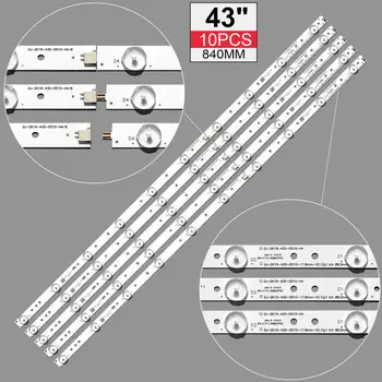 5VNT 10LED(3V) LED Apšvietimo Juostelės 43PFT4131 43PFS5301 43PUT4900 GJ-2K15-430-D510 GJ-2K16-430-D510-V4 01Q58-A BDM4350