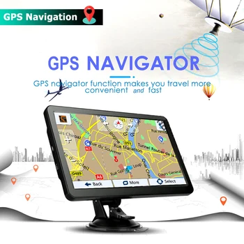 7 Colių HD Automobilinis GPS Navigacijos FM Siųstuvas Car GPS Navigatoriuje integruotas Garsiakalbis Nešiojamas Navigatorius 256MB+8G USB TF Balso Priminimas