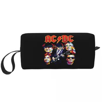 AC DC Australijos Roko Grupė Makiažas Maišelį Kelionės Kosmetikos Kawaii Atgal Į Juodos spalvos Pagal Bennadn Dėl Deviant Art tualetinių reikmenų Laikymo Krepšiai