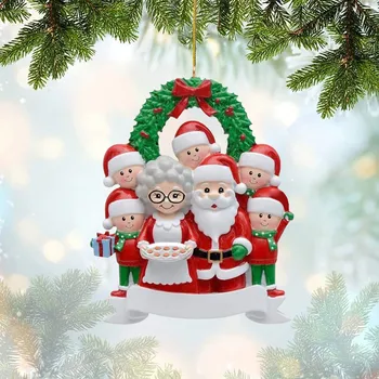 Asmeniniams Kalėdų Grupė Namuose Užsakymą Santa Claus Namuose Kalėdų Eglutė Durų Kabantys Papuošalai Atostogų Dekoracijos