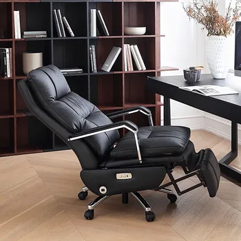 Atgal Pagalvėlės, Oda Biuro Kėdė, Dizaino Atramą Kojoms Vykdomosios Kėdės Prabangus Atsiskleisti Biuro Meuble Kawaii Baldai