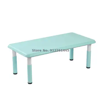 Aukštos klasės vaikų plastiko sutirštės reguliuojamas kėlimo studentų stalai ir kėdės, naujas vaikų darželis, kėlimo stačiakampio formos stalai