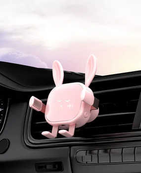 Automobilių oro angos fiksuoto telefono navigacijos atramos elektros užraktas animacinių filmų mielas dovana automobilinis telefono laikiklis