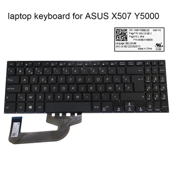 Azerty Belgija kompiuterių klaviatūros ASUS X507 X507MA X507L X507U Y5000 ES Euro nešiojamojo KOMPIUTERIO klaviatūros juoda Naujas 0KNB0 5100BE00