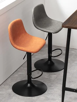 Baro kėdė kėlimo ir nuleidimo, madingi ir minimalistinio baro kėdės, šiuolaikinės buitinės aukšto kojomis išmatose, šviesos prabanga atlošas,