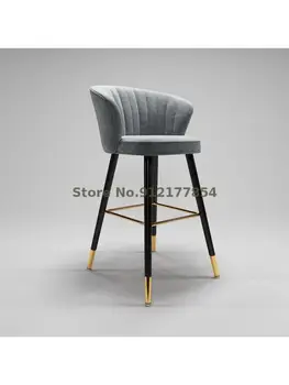 Baro Kėdės Namuose, Modernus Minimalistinio Aukštos Kėdės Šviesos Prabangus Baro Kėdės Baro Kėdės Atlošas Aukštos Kėdės Kasos Baro Kėdės