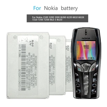 Bateria Naujas Batterie BLD-3, Baterija Nokia 7210 3300 2100 6200 6220 6610 6610 7250 I6260 6610i 7250i BLD3 BLD 3 Telefonų Baterijos