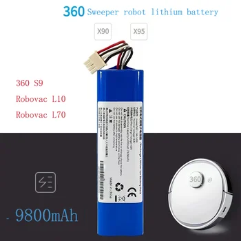 Batería de iones de litio de 5200mAh para Robotas aspirador 360 S9, accesorios de repuesto, batería de carga 9800mah6800mah