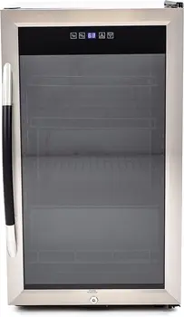 BCA306SS-YRA Gėrimų Šaldytuvas su Stiklo Durų 108 Galite Mini Šaldytuvas su Spyna, Alus, Sodos Vandens Vynas su Skaitmeninės Temperatur