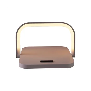 Belaidžio Kroviklio Stalo Lempa Mobiliojo Telefono Laikiklis LED Nakties Šviesos Nešiojamų, Miegamojo Lovos Kambarį