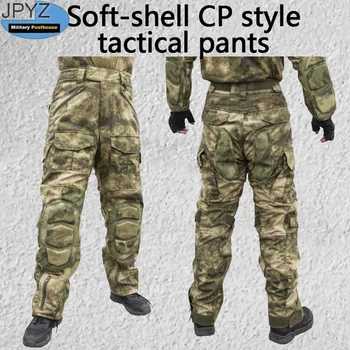 BLSK Soft-Shell CP Stiliaus Multi-Pocket Tactical Kelnes Lauko Vyrų Karinės Kovos Kelnės