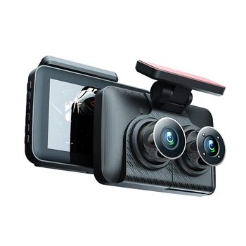 Brūkšnys Cam Priekiniai ir Galiniai Viduje yra 3 Fotoaparatų 1080+720+480P 4in Automobilio galinio vaizdo Veidrodis Automobilių Vaizdo Įrašymo vaizdo Kamera Naktinio Matymo Kamera