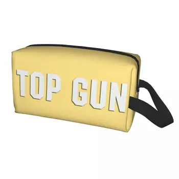 Custom Top Gun Spausdinti Kelionių Kosmetikos Krepšys Moterims, Tualetinių Reikmenų Makiažas Organizatorius Lady Grožio Saugojimo Dopp Rinkinys