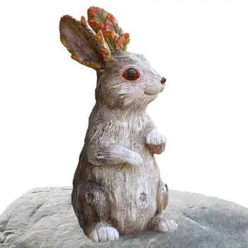 Derva Easter Bunny Figūrėlės Stalo Pakabukas Mielas Amatų Triušis Modelis Ornamentu Dervos Amatų Velykų Home Office Dekoro Prekes