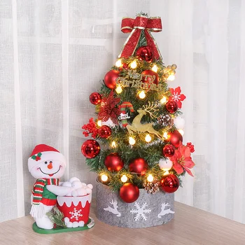 Desktop Christmas Tree LED Šviesos 60CM Mini Stalo Dovana Kalėdų Medžio Dirbtinės Kalėdų Eglutės Navidad Ornamentu Namų Puošybai 2024