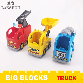 Didelis Dydis Blokai Sunkvežimių Greitosios Pagalbos Derinys Aksesuarai Suderinama Didelių Plytų Vaikų Švietimo Pasidaryk Pats Asamblėjos Žaislai