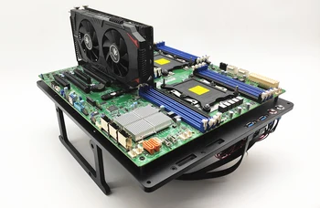 EATX dual-būdas serverio plokštė bandymų platforma atidaryti kompiuterio atveju visi-aliuminio vandeniu aušinamas X99 X79 galima
