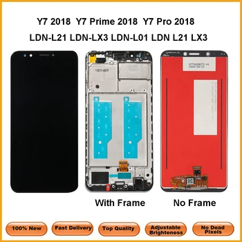 Ekrano ir Huawei Y7 Premjero 2018 LCD Ekranas Jutiklinis Ekranas Y7 Pro 2018 LCD LDN-L01 LX3 L21 LX2 Ekranas Su Rėmo Pakeitimo