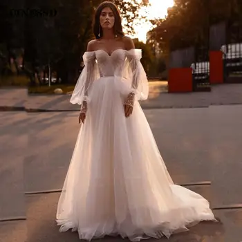 Elegantiškas Princesė Vestuvių Suknelės 2023 Brangioji-Line Organza Backless Sluoksniuotos Rankovėmis Nuotakos Suknelė Vestidos De Noiva Užsakymą
