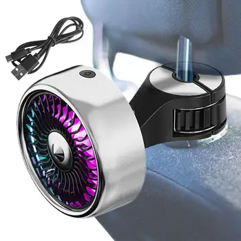 Galinių sėdynių Automobilių Ventiliatorius USB Įrašą Ventiliatorius Automobilio Sėdynė Su Laidu Ir Stacionarių Sagtis Kablys Funkcija Aušinimo RGB Apšvietimo Apkrovos 22 Lb 3-Greitis