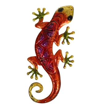 Geležies Gecko Kieme Gecko Pav Žaislas Metalo Driežas Sienų Dekoras Sienos Driežas Statulėlės Sodo Gecko Sienos Plokštelės Home-and-garden