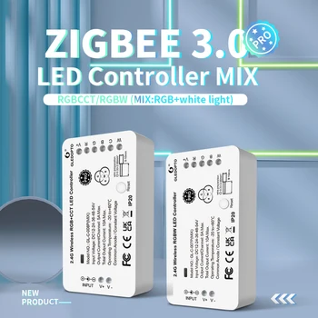 GLEDOPTO ZigBee LED Juostos Valdiklis RGB+W Pro Spalva Balta Šviesa, Maišyti Jaukus Alexa Echo Tuya Smart SmartThings App Nuotolinio Valdymo