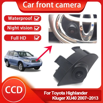 HD HAINAUT Automobilio Vaizdas iš Priekio Stovėjimo Naktinio Matymo Teigiamas Vandeniui Logotipas Kamera Toyota Highlander Kluger XU40 2007-2012 m. 2013 m.