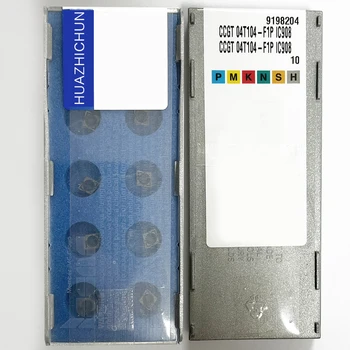 HUAZHICHUN KCDT 04T104 -F1P IC908 CNC Karbido įterpti tekinimo įrankiai