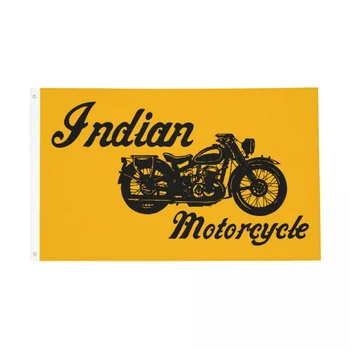 Juoda Indijos Motociklų Logotipas Vėliava Patalpų, Lauko Reklama 2 Grommets Apdailos Išnyks Įrodymas 60x90 90x150cm Vėliavas
