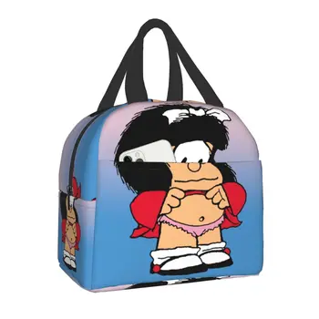 Juokinga Mafalda Šiluminė Izoliacija Pietūs Maišą Moterų Quino Komiksų Resuable Pietūs Konteinerių Mokyklos Buveinė Daugiafunkcį Maisto Dėžutę
