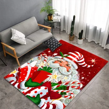 Kalėdinė dekoracija Kalėdų Senelis, senis besmegenis, Sniego Medis briedžių kiliminė danga miegamajame, gyvenamasis kambarys, vonios kambarys, balkonas, restoranas, grindų kilimėliai kilimėlis