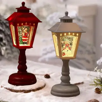 Kalėdų Dekoracijos, Vandens Blizgantis Sniego Šviesos Įnoringas baterijomis Kalėdų Sniego Pasaulyje Žvakė dega Atostogų