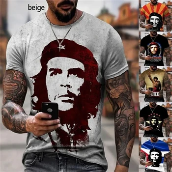 Karštą Vasaros Pardavimas Naujų Mados Che Guevaros Retro 3D Spausdinimo T-marškinėliai Vyrams, 'swomen tai Atsitiktinis Harajuku Viršuje Trumpas rankovėmis Marškinėlius Tees