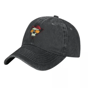Kaukolės Logotipas Dieną Mirusiųjų Beisbolo kepuraitę kaubojaus skrybėlę Pasiekė bžūp Cowboy Bebop Skrybėlės Vyrų ir moterų skrybėlės